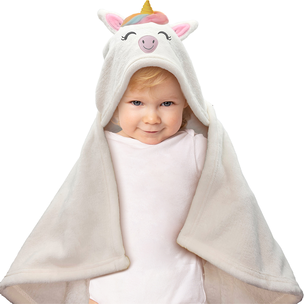 Image BBDOO - Baby Blanket with Unicorn-Shaped Hood